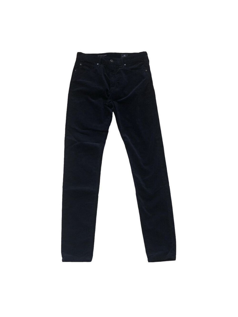AG Adriano Goldschmied size 29R deep blue velvet The Farrah Skinny pant
